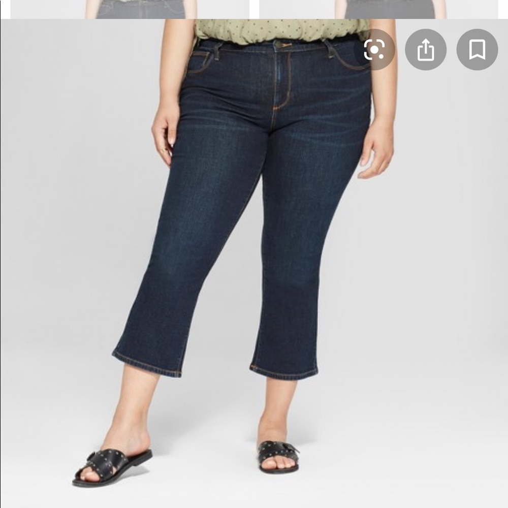 Target Plus Kick Boot Crop Denim